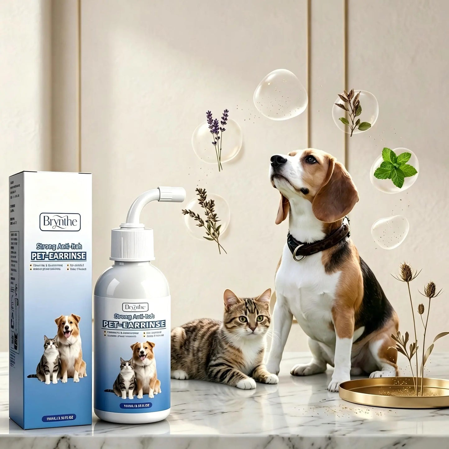 Gentle Pet Ear Cleanser - The Premier Odor-Free Solution for Dogs and Cats
