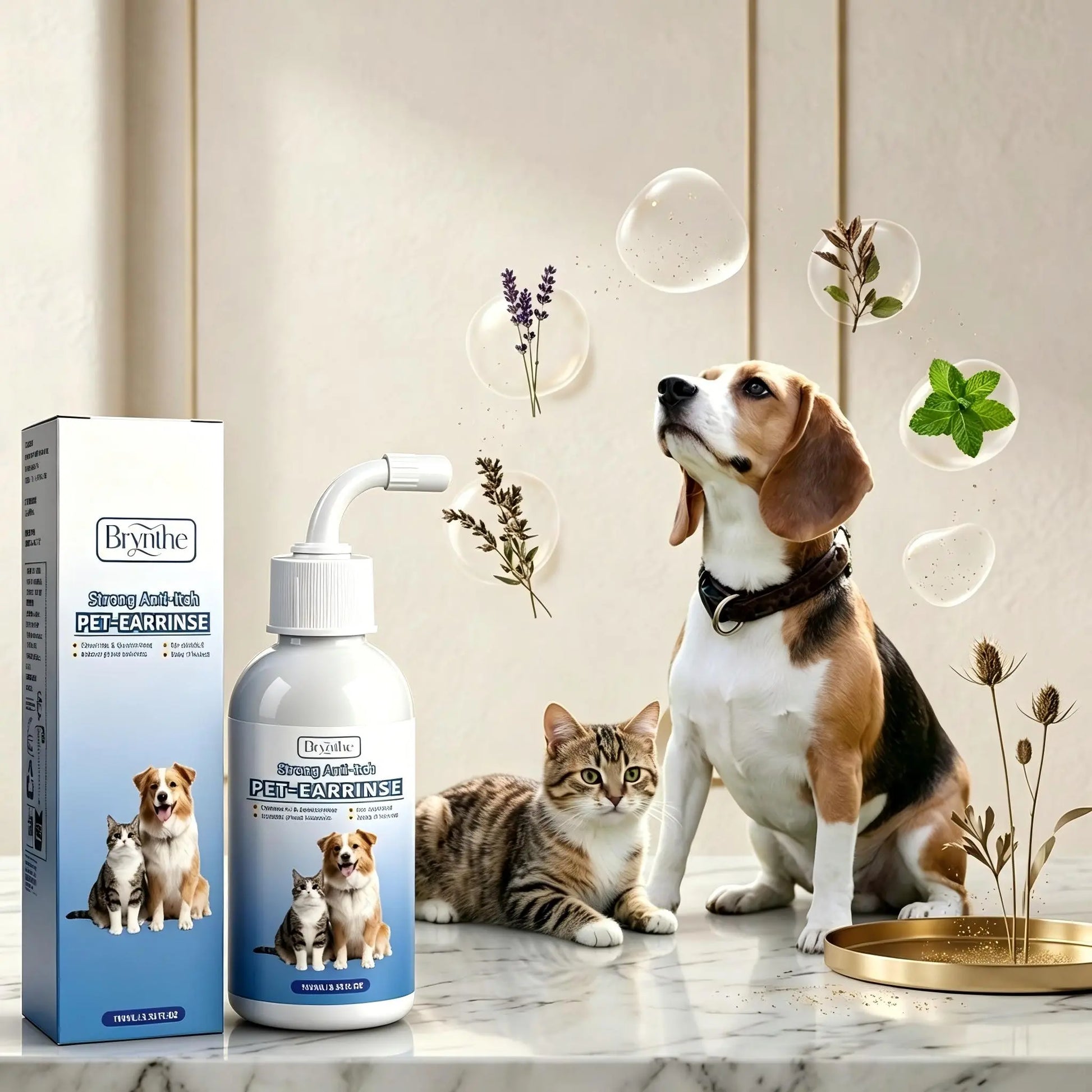 Gentle Pet Ear Cleanser - The Premier Odor-Free Solution for Dogs and Cats