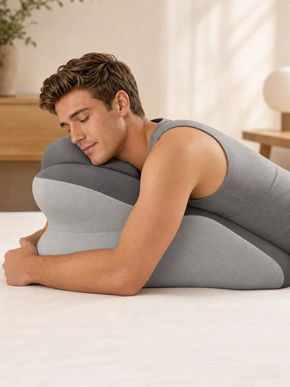 Ergonomic Cooling Fabric Reading Pillow: Premium Memory Foam Support for Enhanced Relaxation and Leisure Activities