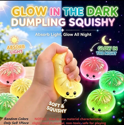 Luminous Dumpling-Shaped Stress Relief Squishy Toy - Soft, Realistic, and Ideal for All Ages