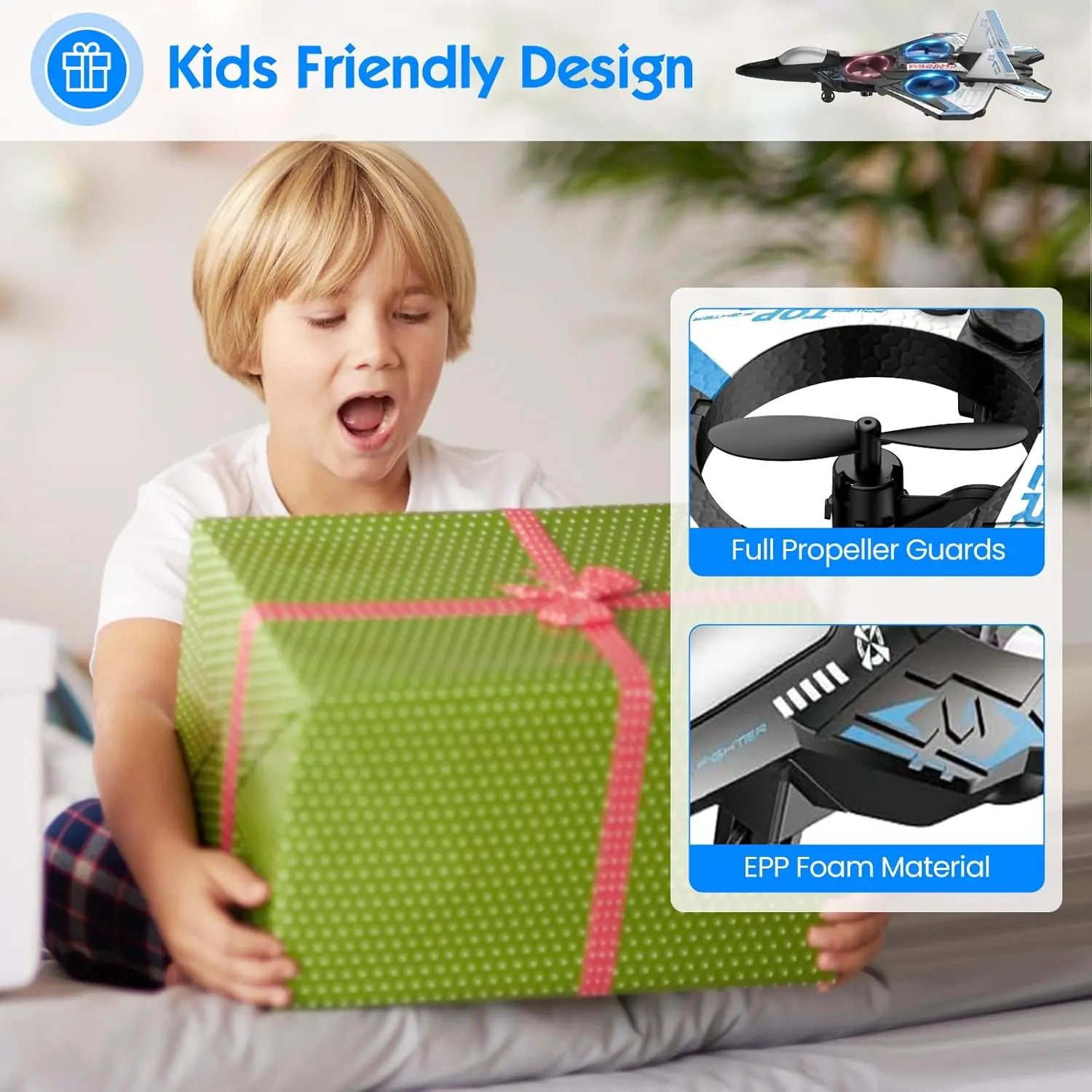 Durable EVA Foam RC Flying Toy Fighter Jet with Multiple Modes, Adjustable Speed, and Stunt Rotation - Ideal for Summer Activities and Gifting