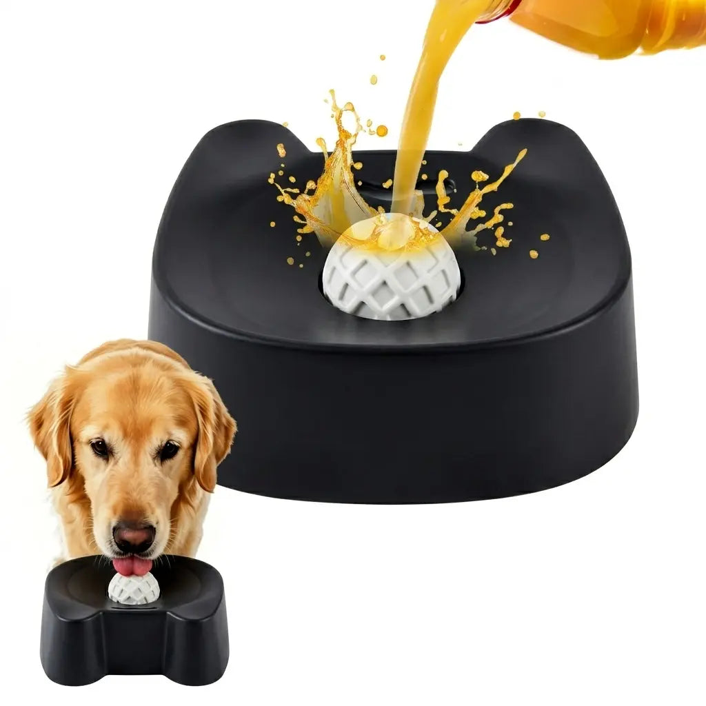 Silicone Slow Feeder Bowl for Dogs - Interactive Non-Skid Design for Liquid Treats, 3/4 Cup Capacity, Ideal for Anxiety Relief and Mess-Free Feeding (Blue) - Mid-Year Promotion