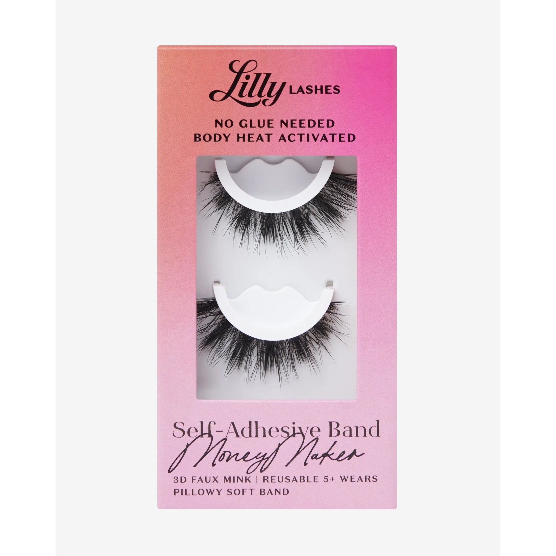 Self-Adhesive 3D Faux Mink Eyelashes by Lilly Lashes – Effortless Glamour with No Glue Required