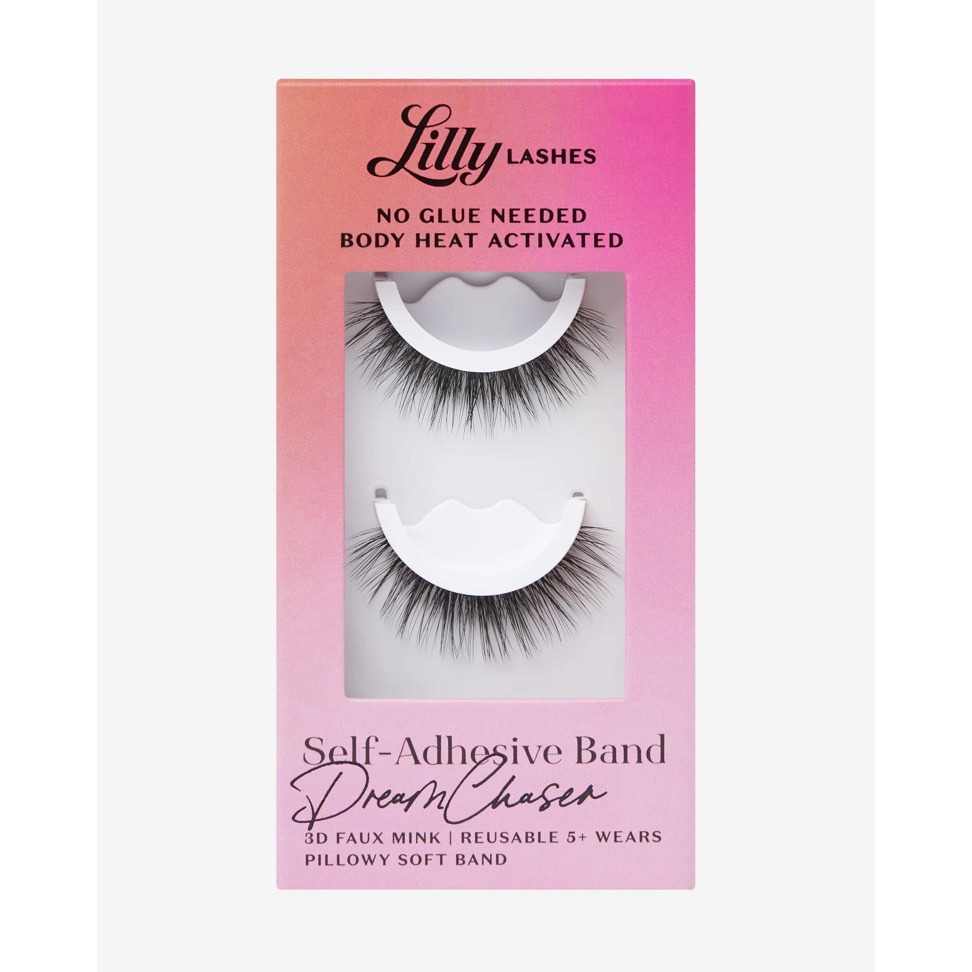 Self-Adhesive 3D Faux Mink Eyelashes by Lilly Lashes – Effortless Glamour with No Glue Required