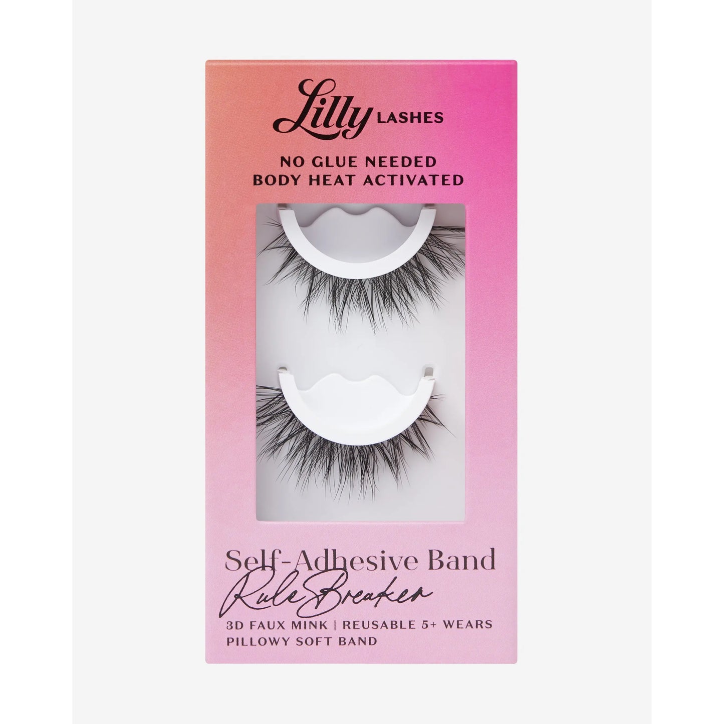 Self-Adhesive 3D Faux Mink Eyelashes by Lilly Lashes – Effortless Glamour with No Glue Required