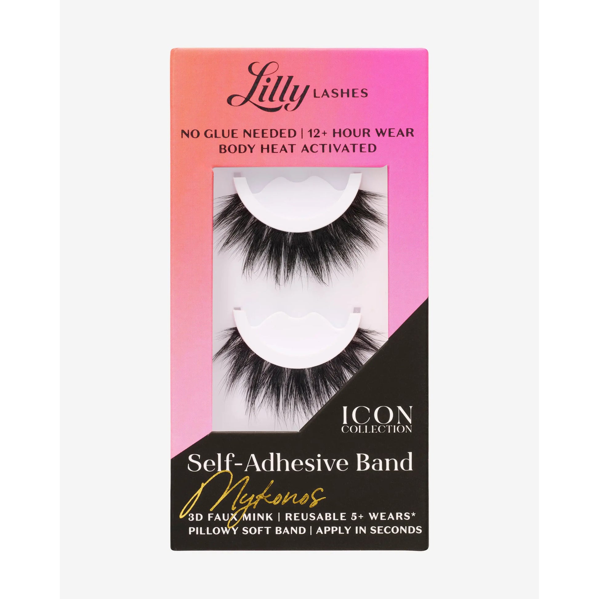 Self-Adhesive 3D Faux Mink Eyelashes by Lilly Lashes – Effortless Glamour with No Glue Required