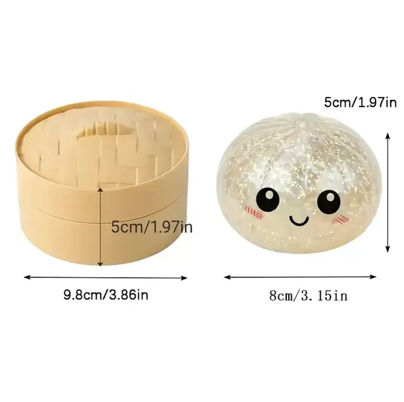 Luminous Dumpling-Shaped Stress Relief Squishy Toy - Soft, Realistic, and Ideal for All Ages
