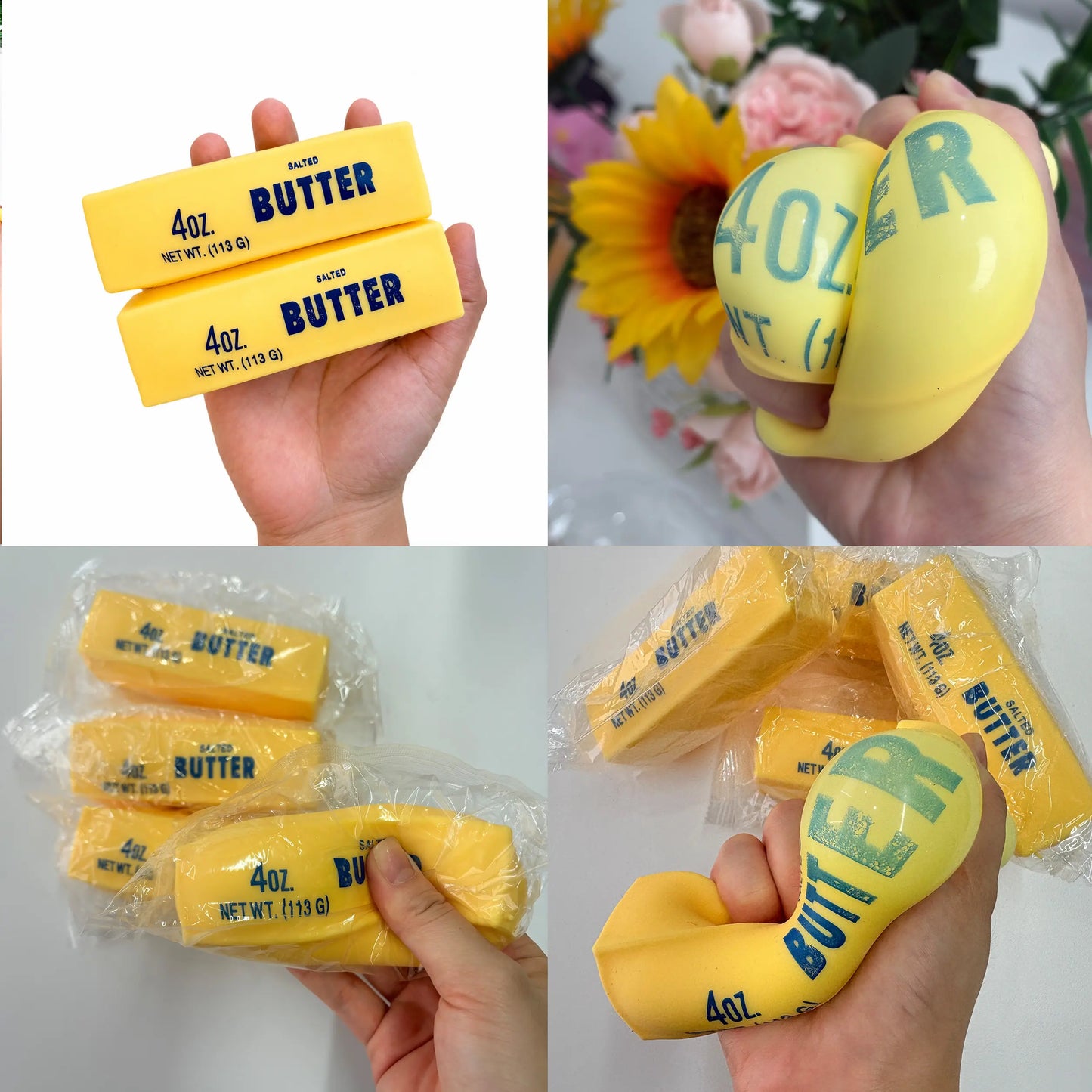 Butter Squishy Stick - TPR & EVA Stress Relief Squeeze Toy Available in Multiple Sizes