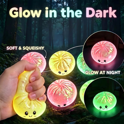 Luminous Dumpling-Shaped Stress Relief Squishy Toy - Soft, Realistic, and Ideal for All Ages