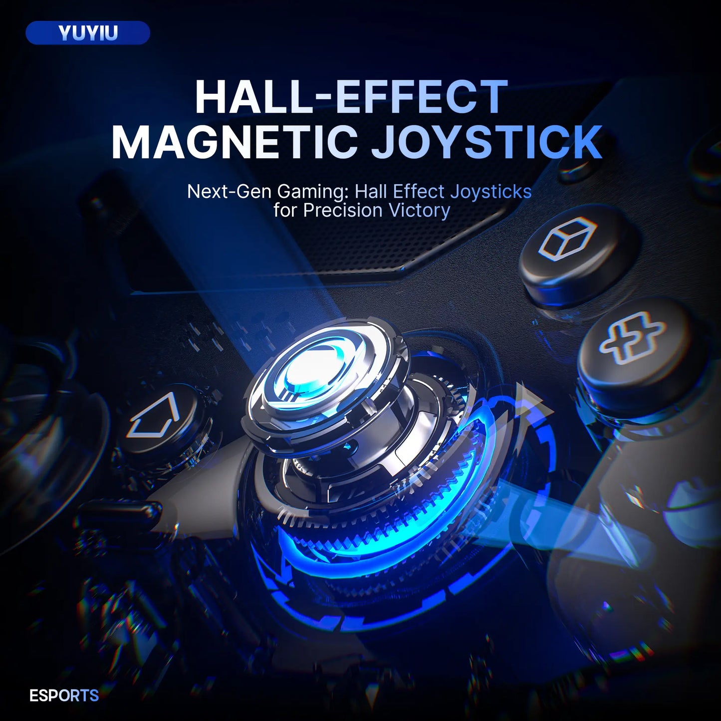 YUYIU Hall Effect Wireless Controller - Unleash Your Gaming Potential with Programmable Features, Enhanced Precision, and Immersive Audio