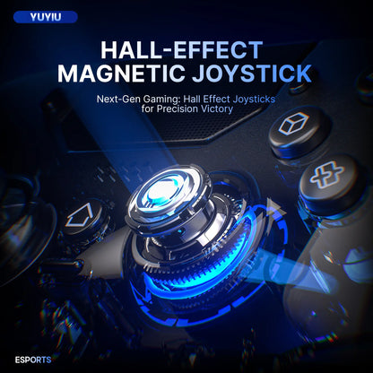 YUYIU Hall Effect Wireless Controller - Unleash Your Gaming Potential with Programmable Features, Enhanced Precision, and Immersive Audio