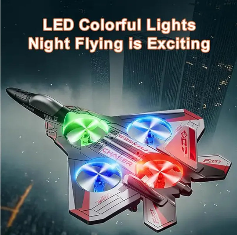 Durable EVA Foam RC Flying Toy Fighter Jet with Multiple Modes, Adjustable Speed, and Stunt Rotation - Ideal for Summer Activities and Gifting