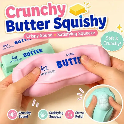Crunchy Butter Squishy - Colorful Moldable Fidget Toy for Stress Relief and Enjoyment