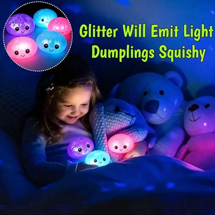 Luminous Dumpling-Shaped Stress Relief Squishy Toy - Soft, Realistic, and Ideal for All Ages