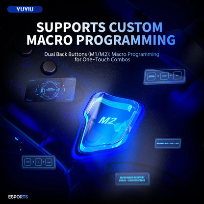 YUYIU Hall Effect Wireless Controller - Unleash Your Gaming Potential with Programmable Features, Enhanced Precision, and Immersive Audio