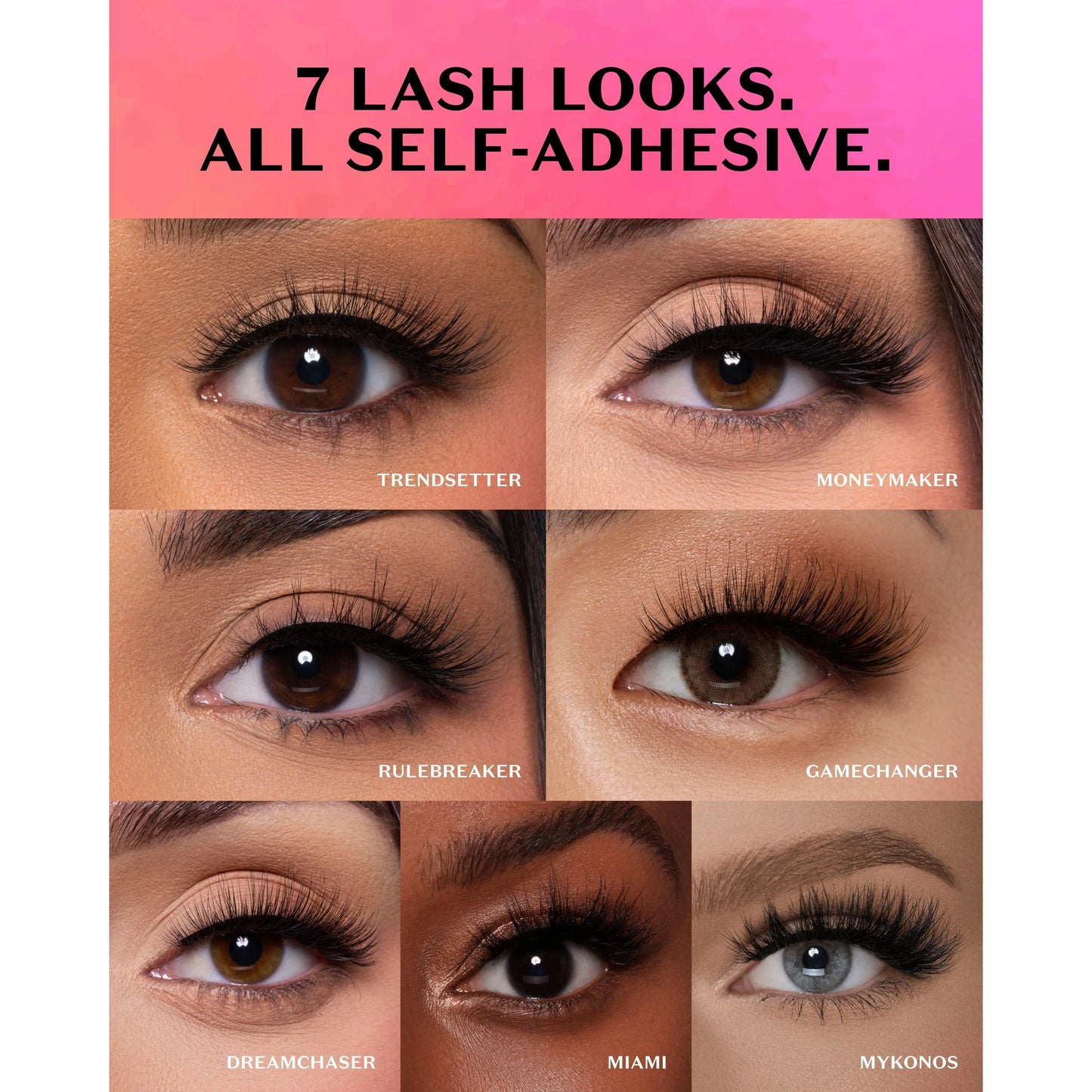 Self-Adhesive 3D Faux Mink Eyelashes by Lilly Lashes – Effortless Glamour with No Glue Required