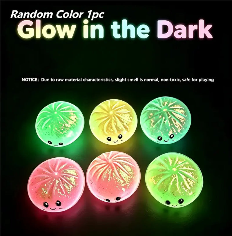 Luminous Dumpling-Shaped Stress Relief Squishy Toy - Soft, Realistic, and Ideal for All Ages
