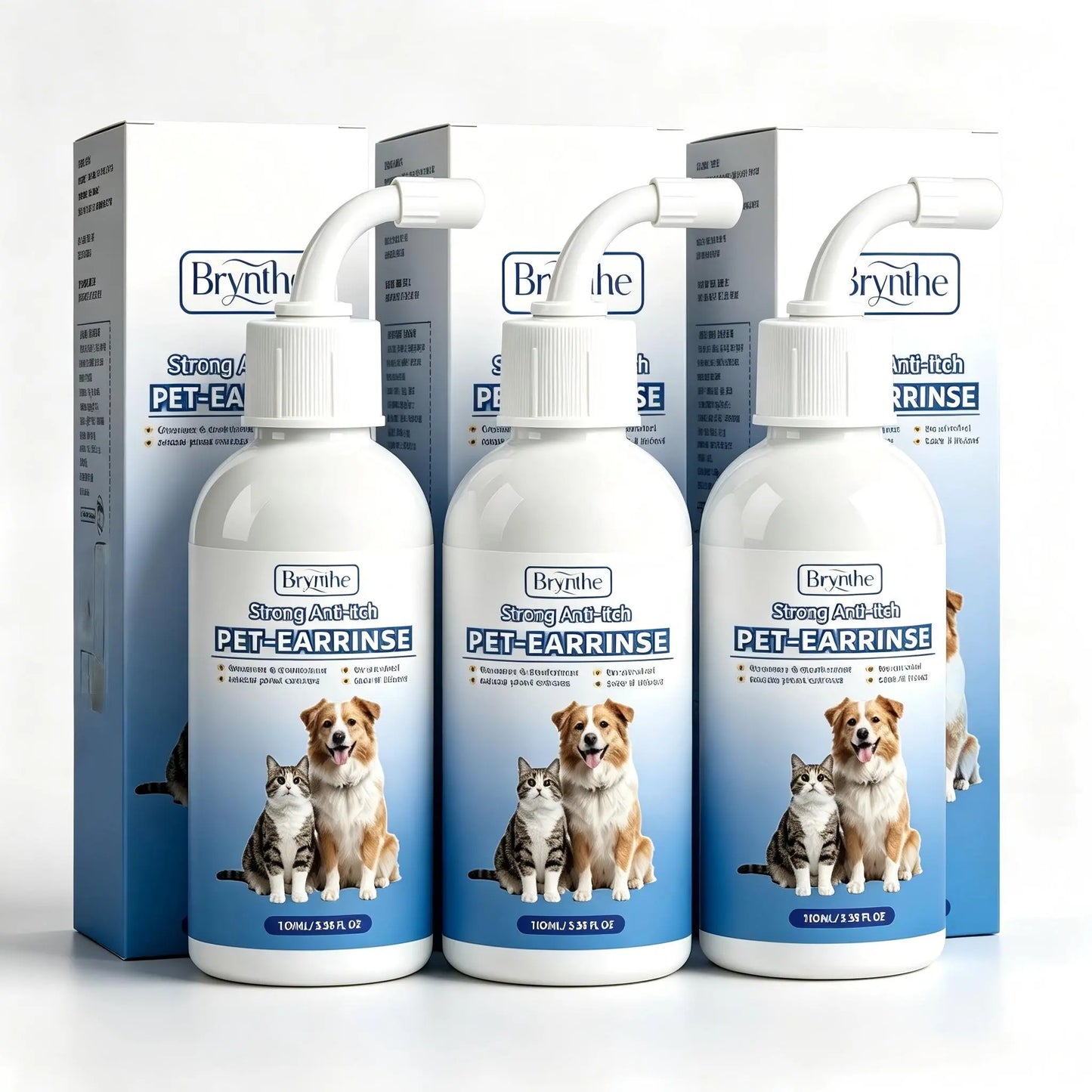 Gentle Pet Ear Cleanser - The Premier Odor-Free Solution for Dogs and Cats