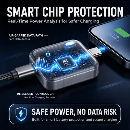 Revolutionary 140W Type-C Battery Guard: Automatic Charging with Smart Auto-Stop & Anti-Overcharge Protection for All Your Devices