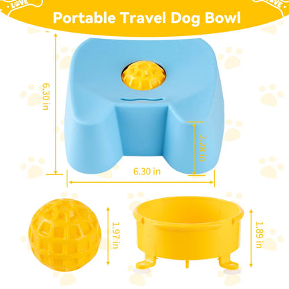 Silicone Slow Feeder Bowl for Dogs - Interactive Non-Skid Design for Liquid Treats, 3/4 Cup Capacity, Ideal for Anxiety Relief and Mess-Free Feeding (Blue) - Mid-Year Promotion