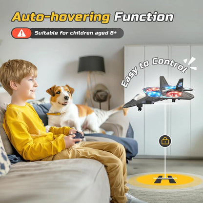 Durable EVA Foam RC Flying Toy Fighter Jet with Multiple Modes, Adjustable Speed, and Stunt Rotation - Ideal for Summer Activities and Gifting