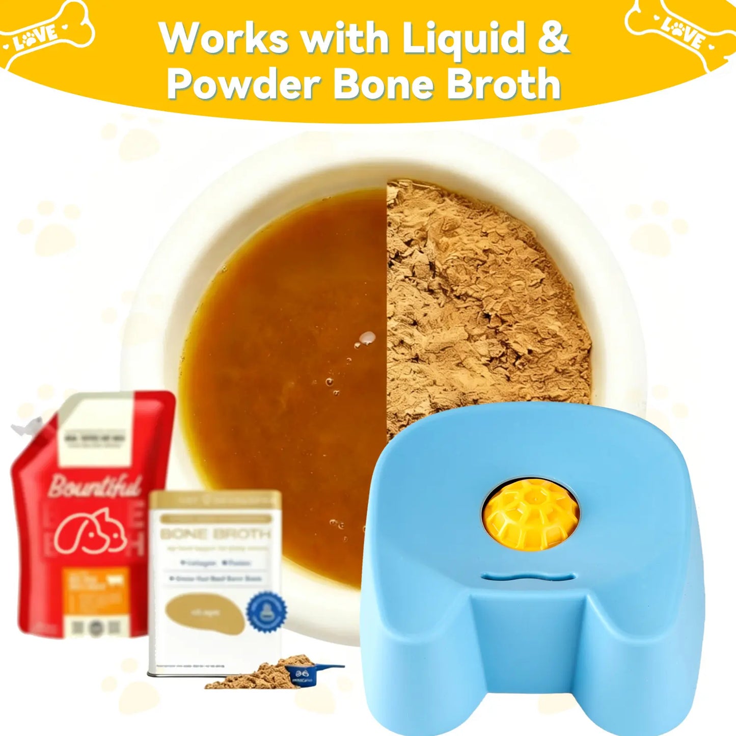 Silicone Slow Feeder Bowl for Dogs - Interactive Non-Skid Design for Liquid Treats, 3/4 Cup Capacity, Ideal for Anxiety Relief and Mess-Free Feeding (Blue) - Mid-Year Promotion