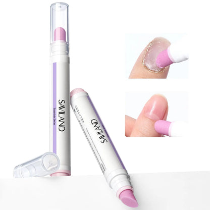 SAVILAND Cuticle Remover Pen Set: 2 Ceramic Cuticle Pushers and 4.5ml Nourishing Cuticle Oil for Enhanced Moisturization and Strengthening